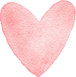 watercolor pink heart